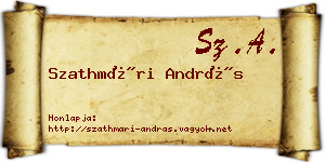 Szathmári András névjegykártya